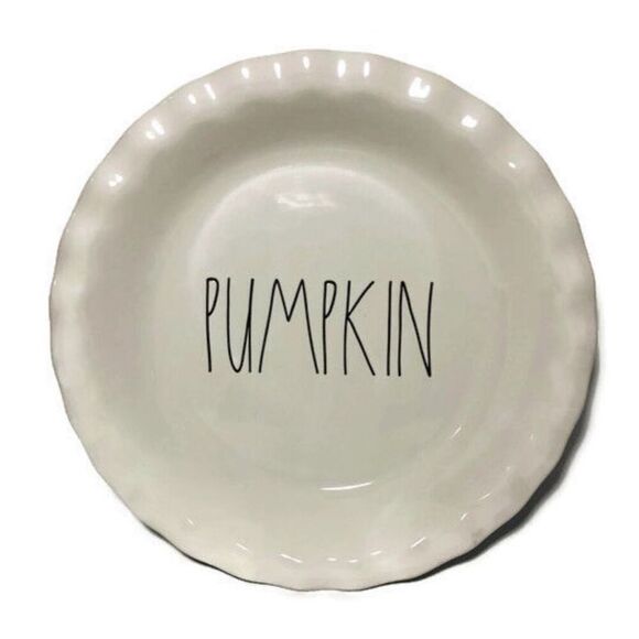 Rae Dunn Pumpkin 10” pie pan. - Picture 3 of 4